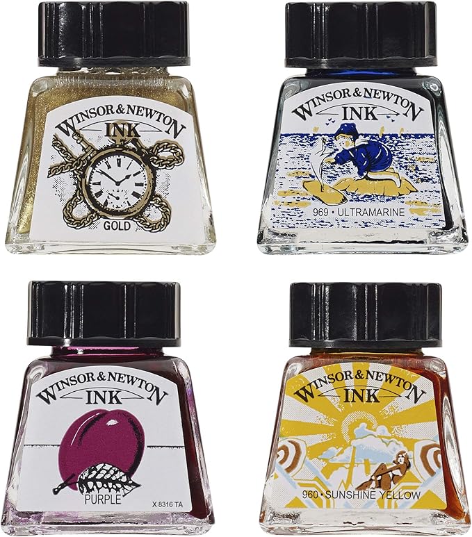 Winsor & Newton Drawing Ink, 14ml Bottle, Nut Brown