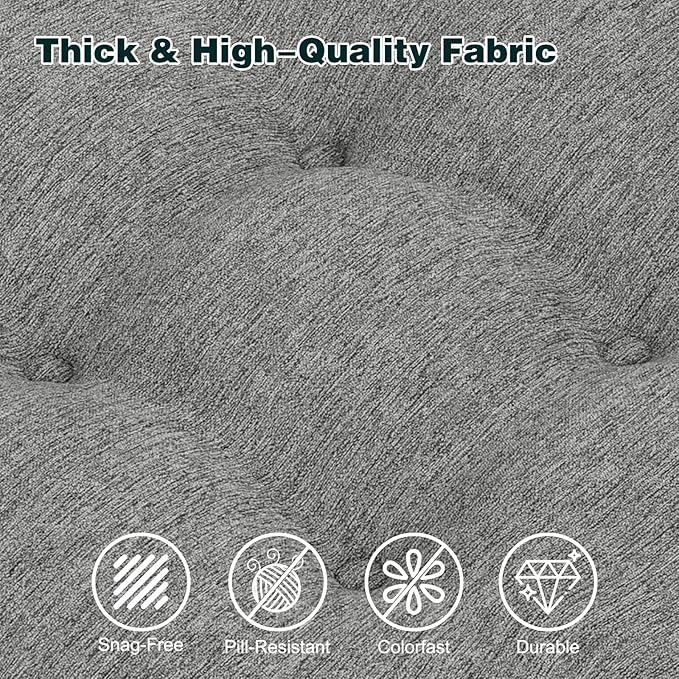 baibu Memory Foam Small Recliner Cushions with Lumbar Support Pillow Set, 18x16x4 Inch Dual-Layer Design Non-Slip Recliner Seat Cushion & Back Support Pillow for Reduce Hip & Lumbar Pain, Grey