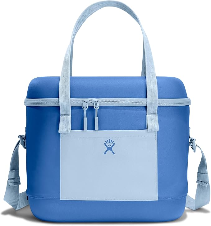 Hydro Flask Cooler Bag - Insulated Portable Soft Cooler - 20 L Capacity in Cascade and Surf Blue