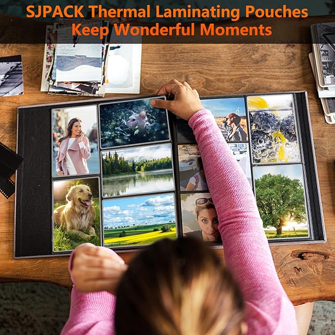 SJPACK Thermal Laminated Bag 9x11.5 inches -500 Pieces of 3 mil Transparent Letter Size Document Laminated Paper