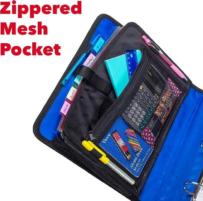 Case-it The Open Tab Binder - 2 Inch O-Rings - 5 Color Tab Expanding File Folder - Multiple Pockets - 400 Sheet Capacity - Pink S-826-A