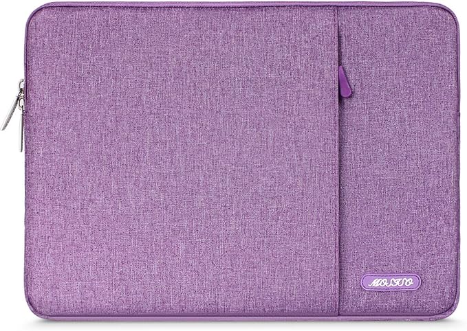 MOSISO Laptop Case 13 inch, 13 inch Laptop Sleeve Compatible with MacBook Air M4 M3 M2 M1 2025-2018 / Pro M2 M1 2025-2016, Polyester Vertical Computer Sleeve Bag with Pocket, Light Violet