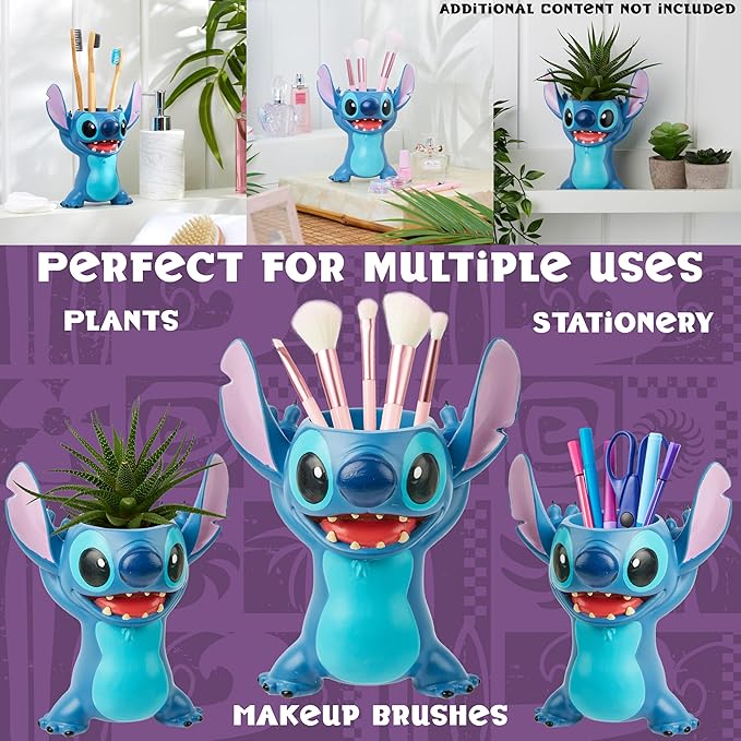 Disney Stitch 3D Pen Holder for Desk, Cute Pencil Holder Desk Organizer for Office, Home Storage Box, Secret Santa Gifts