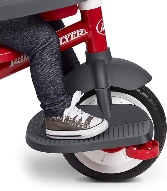Foot Rest for Toddler Bike, Kids Bike Foot Rest, Footrest for Tricycle Outdoor Toys for Toddlers 1-3, Radio Flyer Front Wheel Footrest, for Ages 1-2 Years, Gray