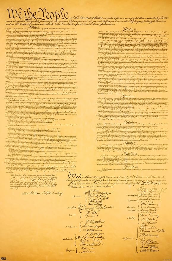 Trends International The Constitution Wall Poster, 14.725" x 22.375", Premium Unframed Version