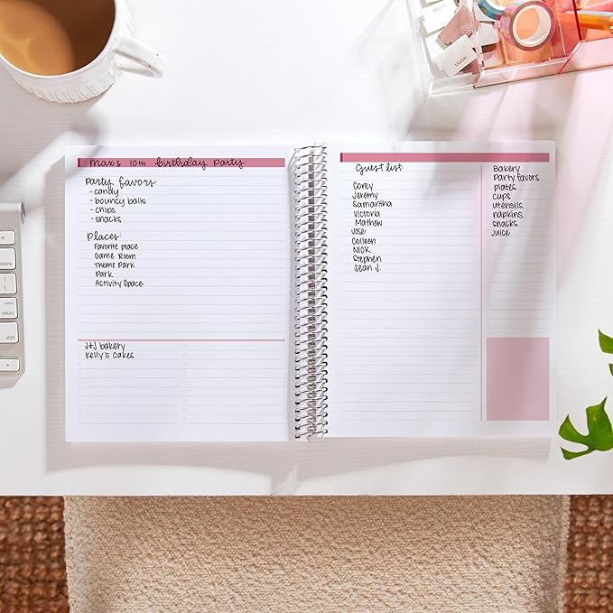 Erin Condren 7x9 Hello Kitty Healing Spiral Notebook | Productivity Layout with 80 Lb. Paper, Hello Kitty Healing Classic Cover, Productivity Notebook, Platinum Coil