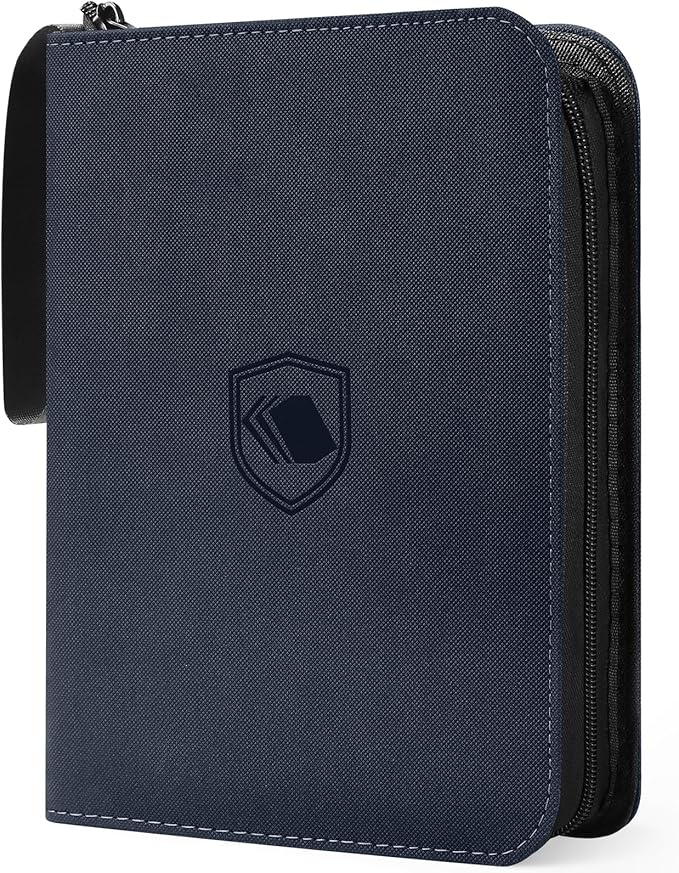 440 Pockets Trading Card Binder, PU Cover Zipper Card Collection Album, Sturdy Card Folder Holder for MTG, TCG, Game Cards, Sports Cards