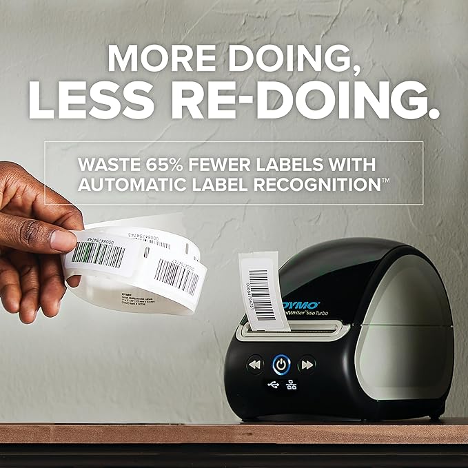 DYMO LabelWriter 550 Turbo Label Printer Bundle Label Maker with Direct Thermal Printing Automatic Includes Address Labels Multipurpose Labels Durable Multipurpose