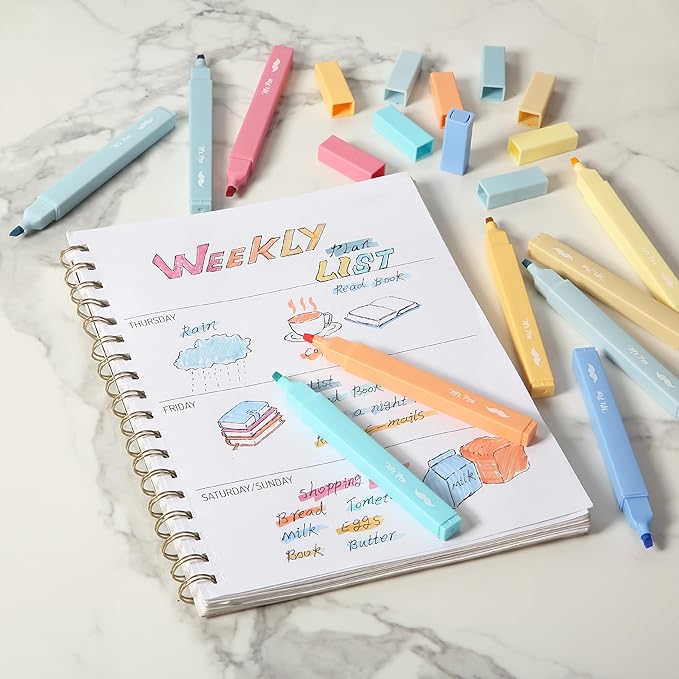 Mr. Pen- Aesthetic Bible Highlighters No Bleed Through, 10 Pack, Pastel Colors, Cute Highlighter for Journaling Supplies and School Accessories, Bible Highlighters and Pens No Bleed