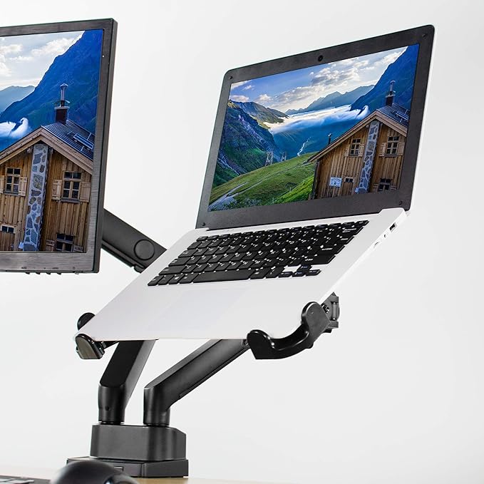 VIVO Adjustable 11 to 17 inch Laptop Holder Only for VESA Compatible Monitor Arms, Notebook Adapter for VESA Monitor Mounts up to 100x100mm Stand-LAP4