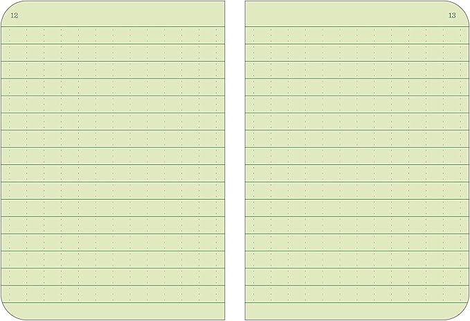Rite in the Rain Weatherproof Mini Stapled Notebook, 3.25" x 4.625", Green Cover, Universal Pattern, 3 Pack (No. 971FX-M)