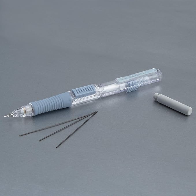 Pentel Quick Click Mechanical Pencil, (0.5mm), Fine, Gray Barrel, Box of 12 Pencils (PD215N)