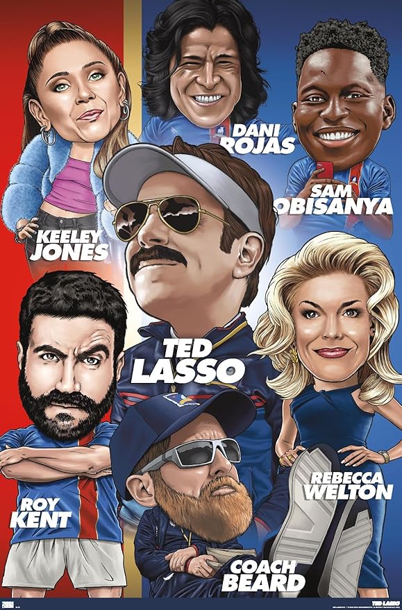 Ted Lasso - Character Grid Wall Poster, 34L" x 22.4W", Premium Unframed Version