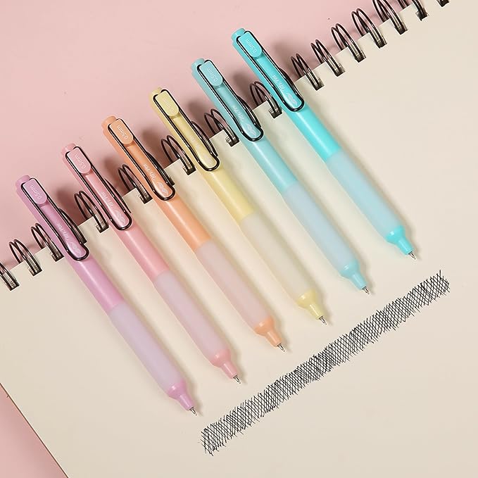 Mr. Pen Aesthetic Highlighters and Gel Pens, 12 Pack, Pastel Colors, No Bleed, Black Ink, Highlighter Pens, Gel Pens