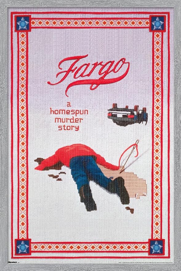 Fargo (1996) - One Sheet Wall Poster, 22.4L" x 14.7W", Gray Framed Version