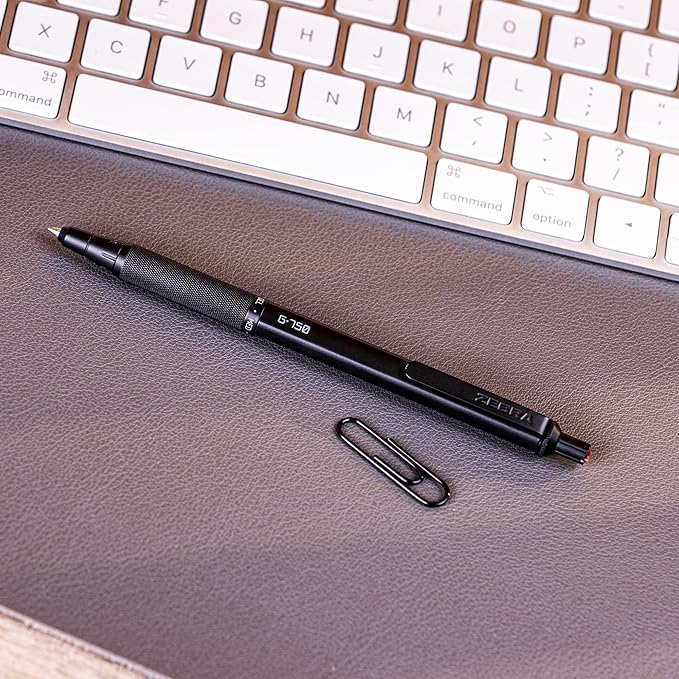 Zebra Pen Premium Writing Set, G-750 and M-701 Retractable Gel Black Ink Pen/Pencil Gift Set, Premium Brass and Steel Barrel, Medium/Fine Point, 0.7mm, 2-Pack (10512)