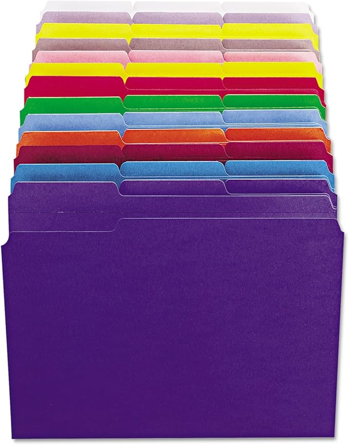 Smead File Folder, Reinforced 1/3-Cut Tab, Letter Size, Orange, 100 per Box (12534)