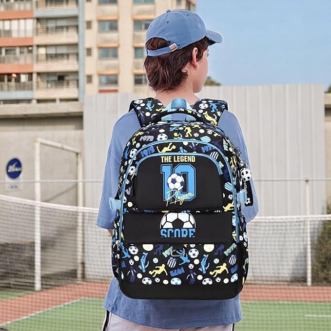 Makukke Kids Backpack for School Boys, 15.6" Gamer Backpack with Lunch Box & Pencil Case, Bookbag For Elementary, Middle School