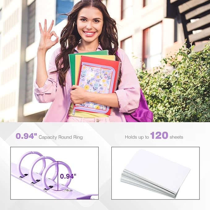 Ospelelf Sticker Organizer Binder Stickers Storage Book, Includes Transparent Pockets, Release Paper, Essential for Scrapbook Planner Enthusiasts, Purple