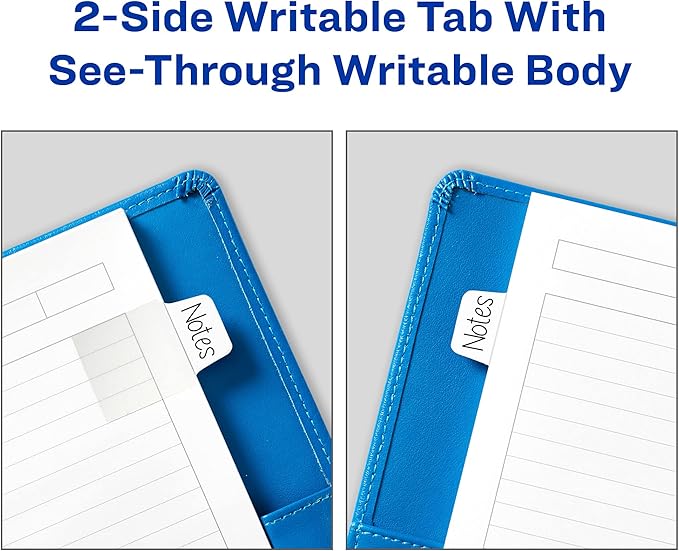 Avery Mini Ultra Tabs, 1" x 1.5", 2-Side Writable, White, 40 Repositionable Tabs (74788) (Pack of 2)