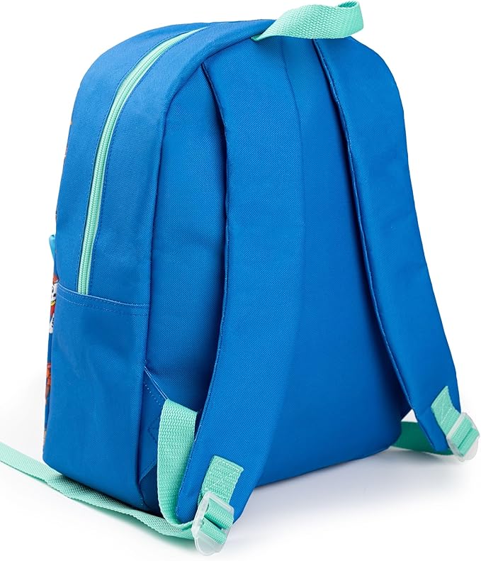 Paw Patrol Boys Backpack Set | Kids 4 Piece Blue & Green Rucksack Bundle with School Bag, Pencil Case, Lunch Bag & Water Bottle | Chase Dog Crew Graphic Complete Matching Set | Back to School Gifts