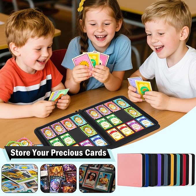 12 Pocket Card Binder, Zipper Trading Card Binder, 720 Large Capacity Side Loading Non-Ring Card Album, Double Sided Acid-Free Card Protector Binder, Card Collection for TCG, MTG, Sport Card, Teal
