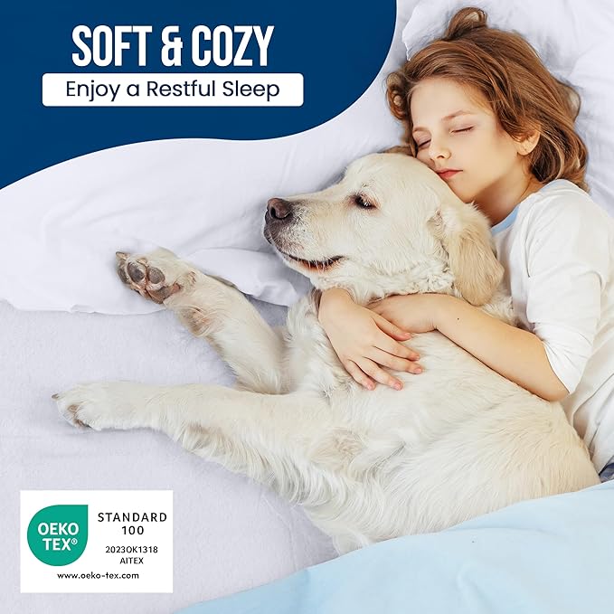 Utopia Bedding Waterproof Mattress Protector Twin Size 2 Pack, Premium 200 GSM Terry Mattress Cover, Soft & Breathable Bed Cover, Fitted Sheet Style with Stretchable Deep Pockets 15" (White)