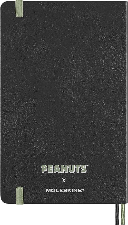 Moleskine Limited Edition Peanuts 'Charlie Brown & Friends' Notebook, Hard Cover, Large (5" x 8.25"), Ruled, Dark Gray, 176 pages