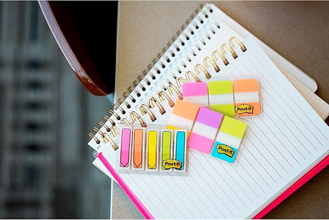 Post-it Flags, 50/Dispenser, 2 Dispensers/Pack, 1 in Wide, White (680-WE2)