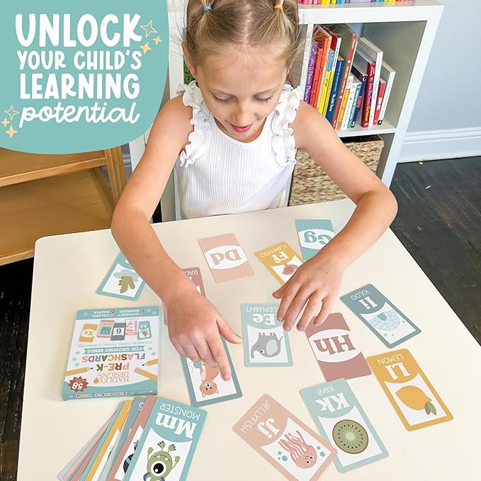 Hadley Designs Alphabet Flash Cards for Toddlers 1-3 - Preschool Learning Activities, Number Color Shapes & ABC Flash Cards for Toddlers 1-3, Daycare Essentials, Homeschool Supplies, Kids Easter Gifts