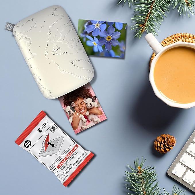 HP Sprocket 2.3 x 3.4 Premium Instant Zink Sticky Back Photo Paper (50 Sheets) Compatible with HP Sprocket Select and Plus Printers.