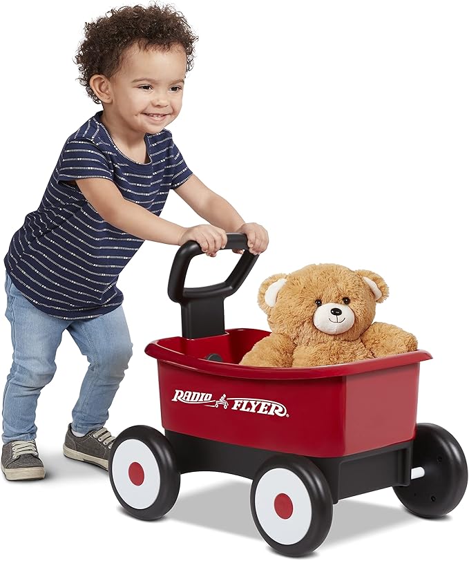 Radio Flyer My 1st Wagon with Teddy Bear, Red Amazon Exclusive