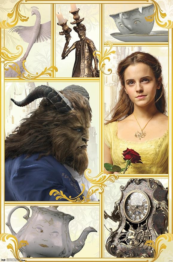 Trends International Disney Beauty And The Beast - Group Wall Poster, 14.725" x 22.375", Premium Unframed Version