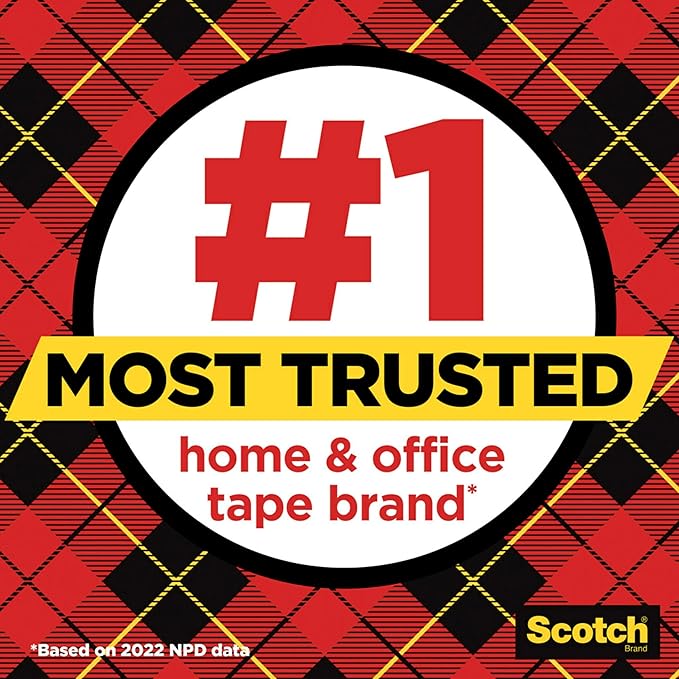 Scotch Transparent Tape 12'' X 4501 ea,(Pack of 2)