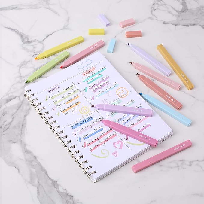 Mr. Pen- Aesthetic Highlighters, 16 pcs, Chisel Tip, Assorted Colors, No Bleed Bible Highlighter Pastel (Pack of 2)