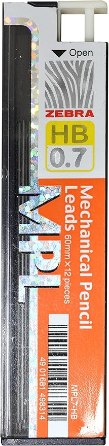 Zebra Pen Z-Grip Plus Mechanical Pencil, 0.7mm, with Lead and Erasers, Assorted Barrel Colors, Orange, Yellow, Green (55703) (Pack of 1, 3 Count Total)