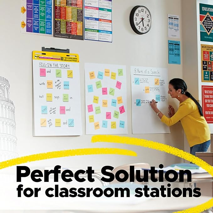 Post-it Super Sticky Wall Easel Mounting System, 15 in Wide x 3.25 in Tall x 1.25 in Deep, Smoke Grey, 2/Pack, Great for Virtual Teachers and Students (EH559-2PK)