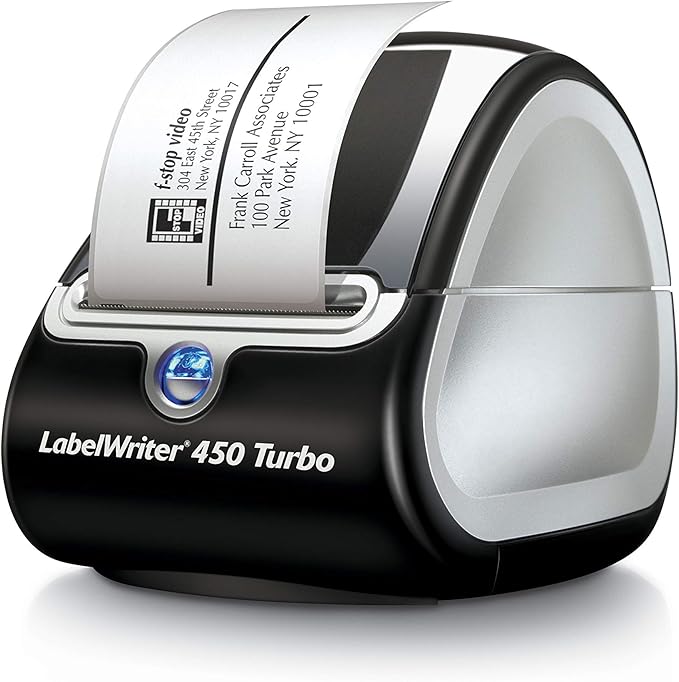 DYMO Label Printer | LabelWriter 450 Turbo Direct Thermal Label Printer, Fast Printing, Great for Labeling, Filing, Shipping, Mailing, Barcodes and More, Home & Office Organization (Renewed)