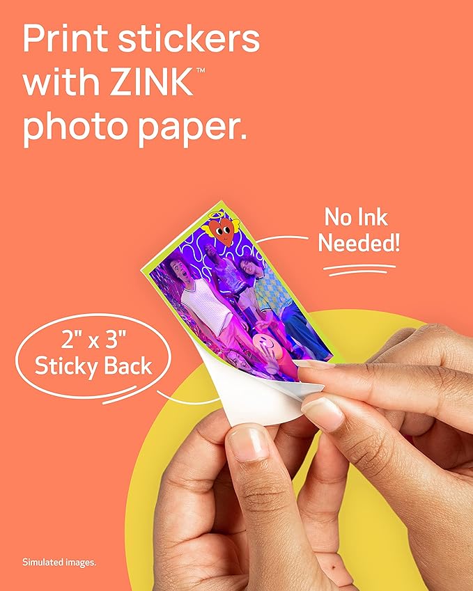 Canon Ivy Zink 2" x 3" Photo Sticker Paper 100 Sheets Pack