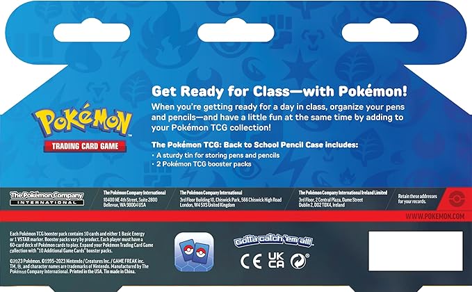 POKEMON TCG: BACK TO SCHOOL 2023: PENCIL CASE