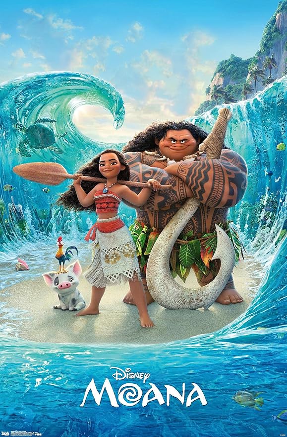 Disney Moana - Ocean Floor Wall Poster, 19L" x 13W", Premium Unframed Version