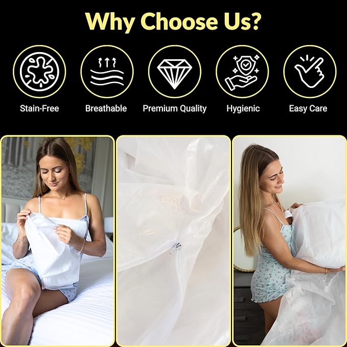 Self Tan Sleep Sack Set – Disposable Tanning Sheet Protector for Bed – Breathable, Hygienic Self Tan Sleeping Sack – Protects Sheets from Tanning Lotion Stains – Bed Protector 4-Pack