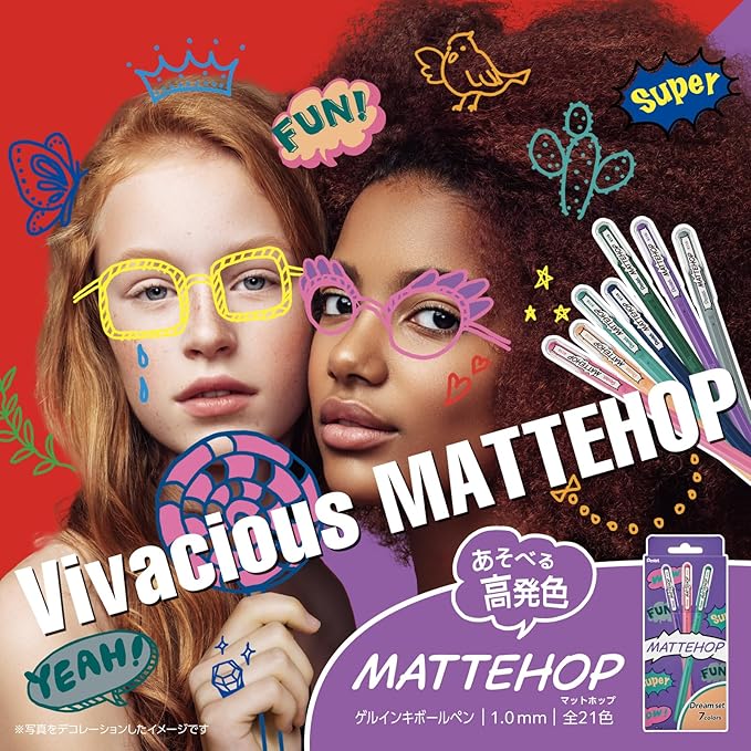 Pentel Ballpoint Pen Color Matte Hop Dream 7 Colors K110-V7STC