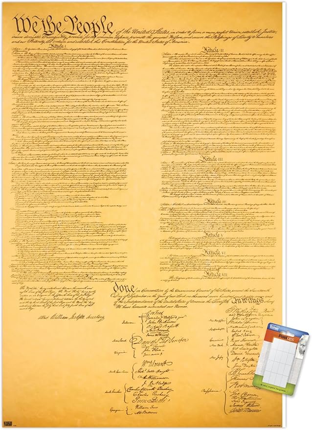 Trends International The Constitution Wall Poster, 22.375" x 34", Premium Poster & Mount Bundle