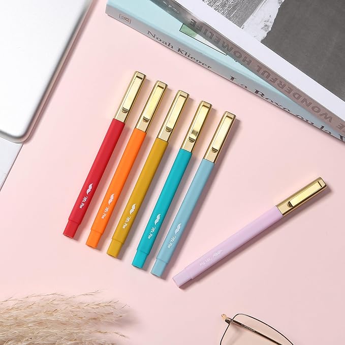 Mr. Pen- Aesthetic Highlighters and Pens, 12 Pack, Assorted Color No Bleed Bible Highlighters, Black Ink Pens