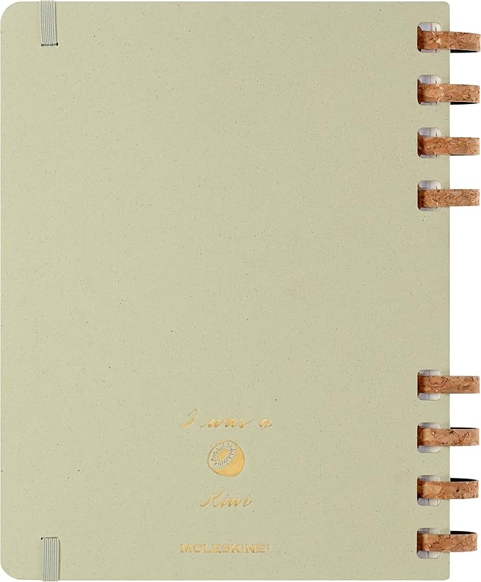 Moleskine 2024 Spiral Academic Planner, 12M, Extra Large, Crush Kiwi, Hard Cover (7.5 x 10)