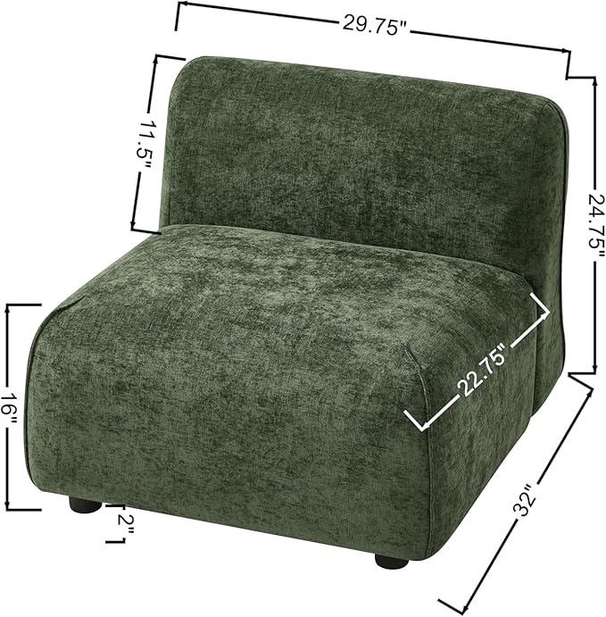 Christopher Knight Home Milio Modern Accent Chair with Ottoman Foot Rest, Wooden Frame Club Chair and Ottoman, Comfy Living Room Lounge Chair with Coffee Table, Single Sofa and Footstools, Green