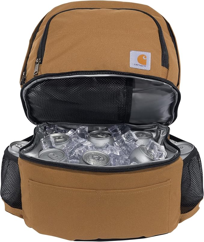 Mens Insulated 24 Can Two Compartment Cooler Backpack Backpack With FullyInsulated Cooler Base