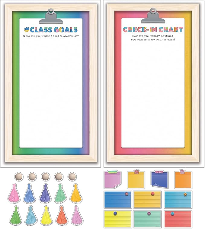 Carson Dellosa Creatively Inspired 106PC Calming Corner and Growth Mindset Bulletin Board Set, Class Goals, Feelings Chart, Boho Classroom Decor, Calm Down Social Emotional Learning Teacher Supplies