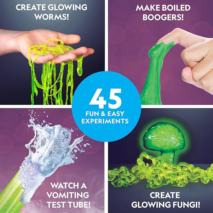 National Geographic Gross Science Kit - 45 Gross Science Experiments- Dissect a Brain, Make Slime, Creepy STEM Project for Boys and Girls, Birthday Gifts for Kids 8-12 (Amazon Exclusive)
